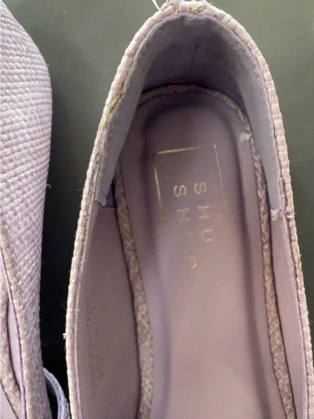SHU SHOP Women's Lavender Woven Mary Jane Flats Square Toe Buckle US 7.5 M - Picture 14 of 16